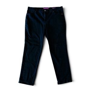 Gloria Vanderbilt Amanda Classic Taper Jeans Black High Rise Stretch Plus Sz 18W